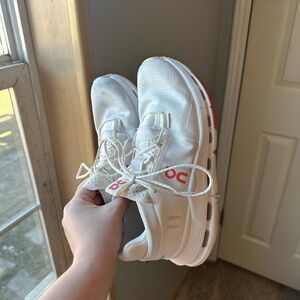 On Cloudnova 2 Running Shoes Size 8 Women’s White/Flame